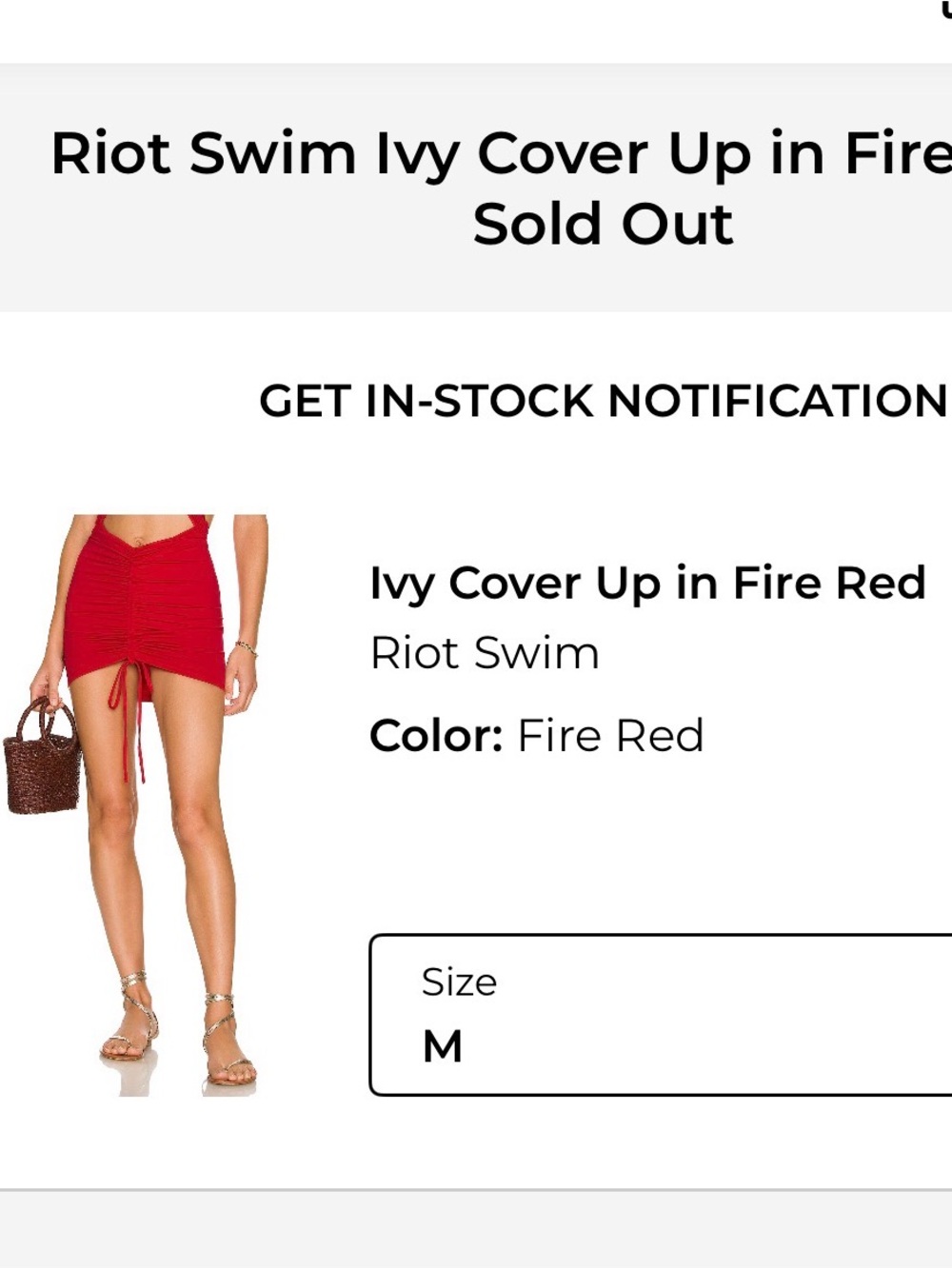 Riot swim cover up skirt